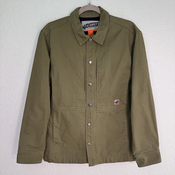Duluth Trading Co. Other - 40 Grit Duluth Trading Jacket Mens Small Green Canvas Snap Utility Workwear